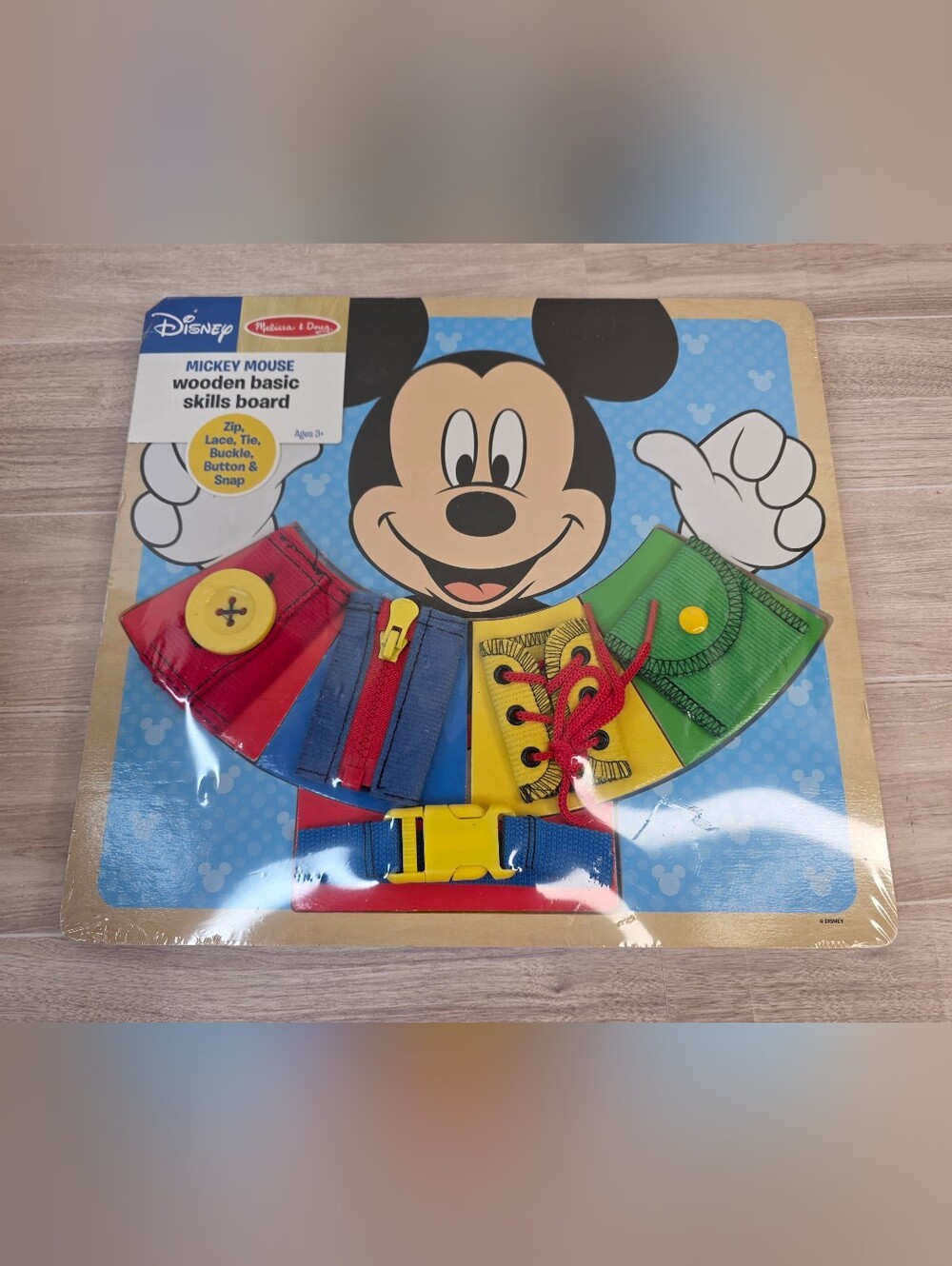 Melissa & Doug Disney Mickey Mouse Wooden Skills Board
